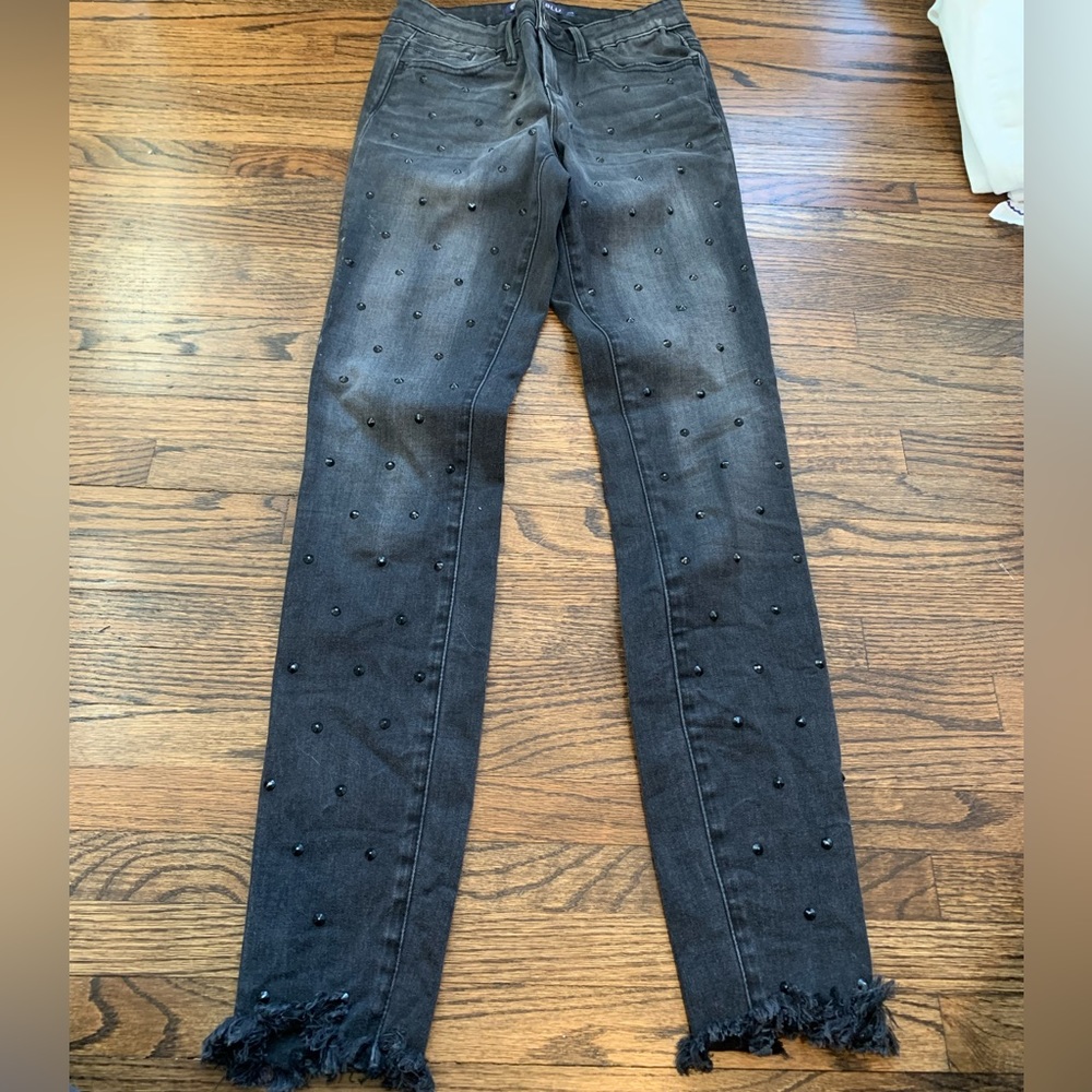 Black studded Tractr jeans